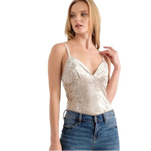 Wasabi + Mint Crushed Velour Bodysuit